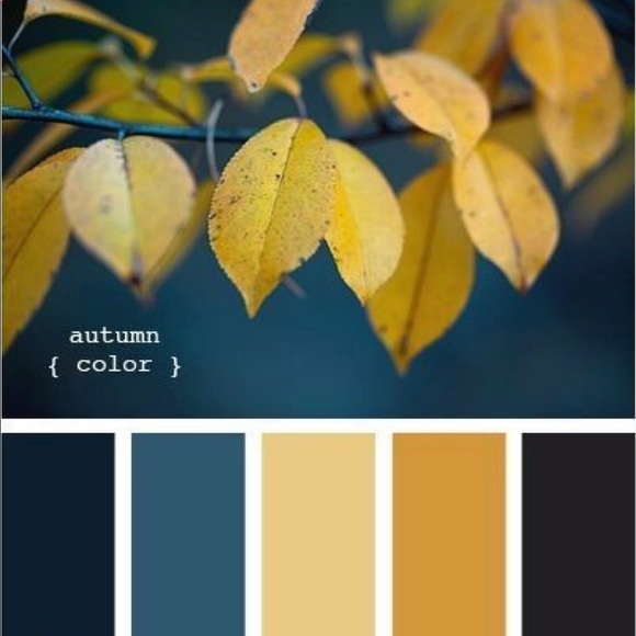 Fall Gold ,Blue leather teardrop leather earrings - Picture 3 of 3